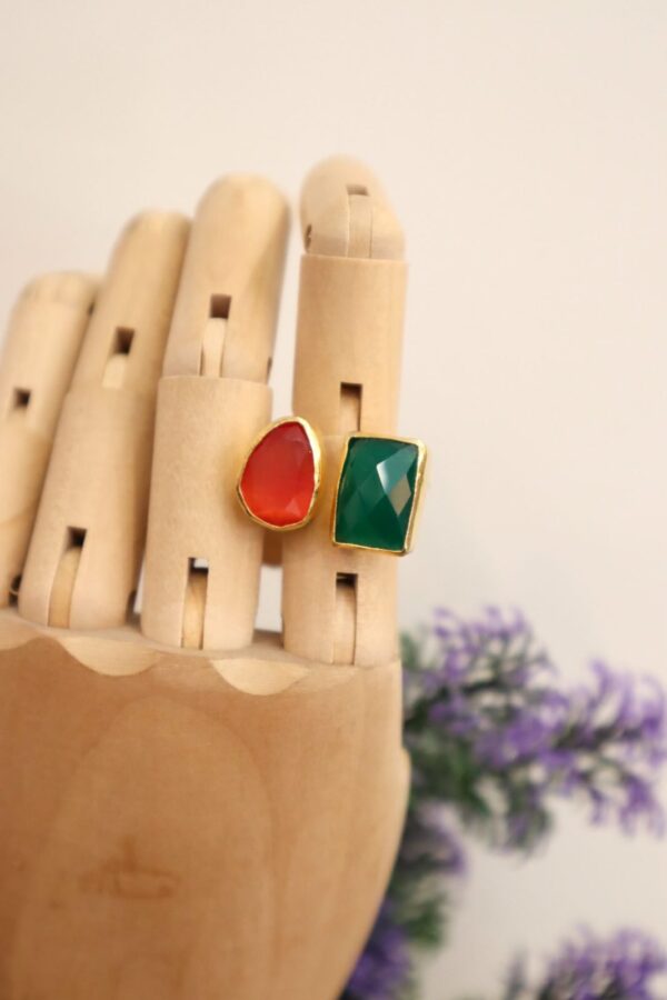 Anello LOBI ARANCIO E VERDE