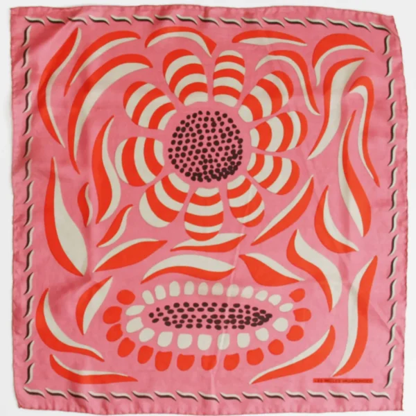 Foulard SETA NON TI SCORDAR DI ME-ROSA