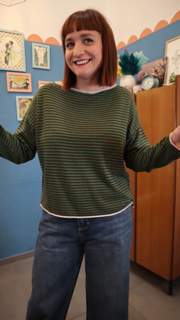 Maglione SALMO verde/ marrone