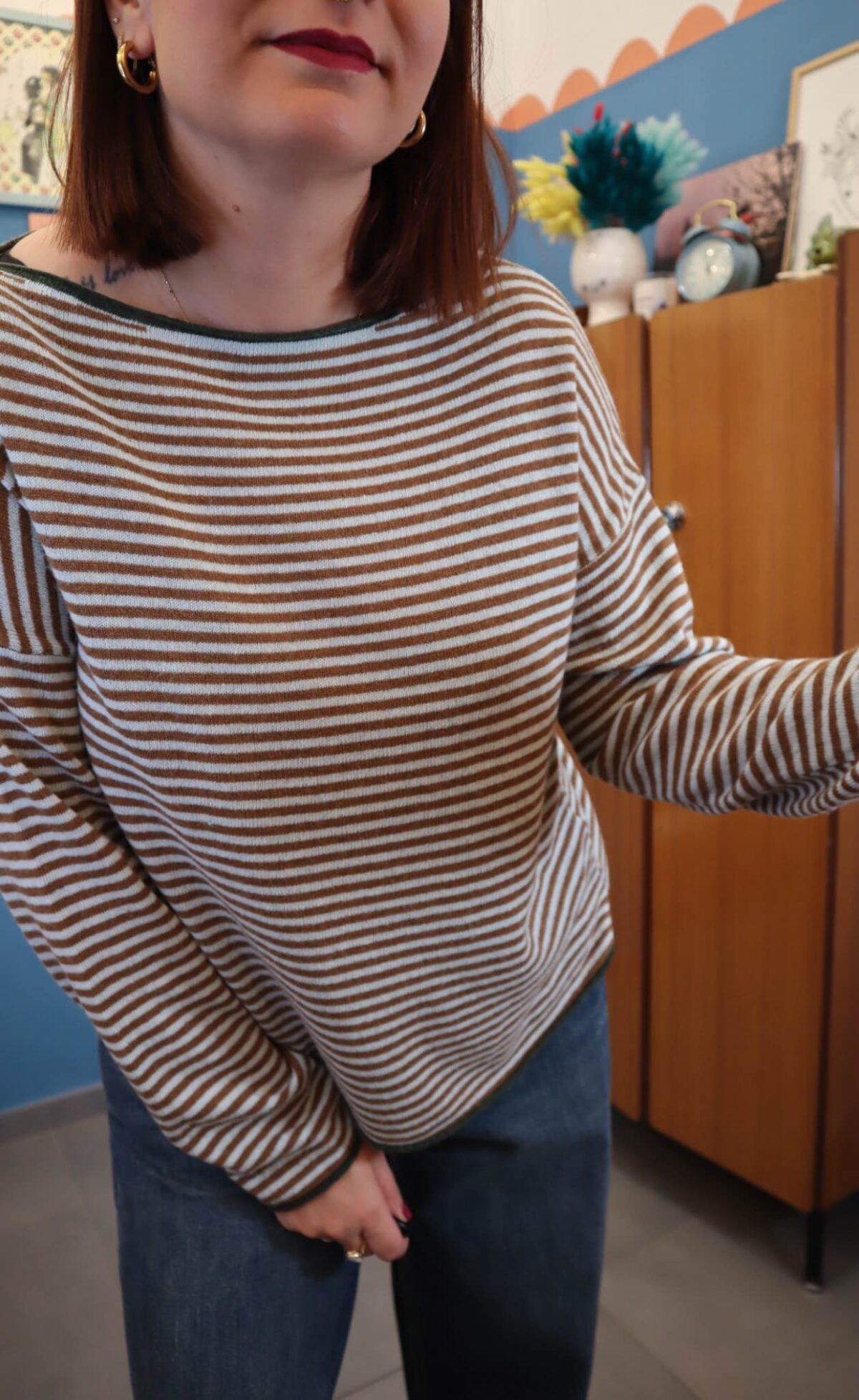 Maglione SIMPLE POLVERE/ MARRONE - immagine 3