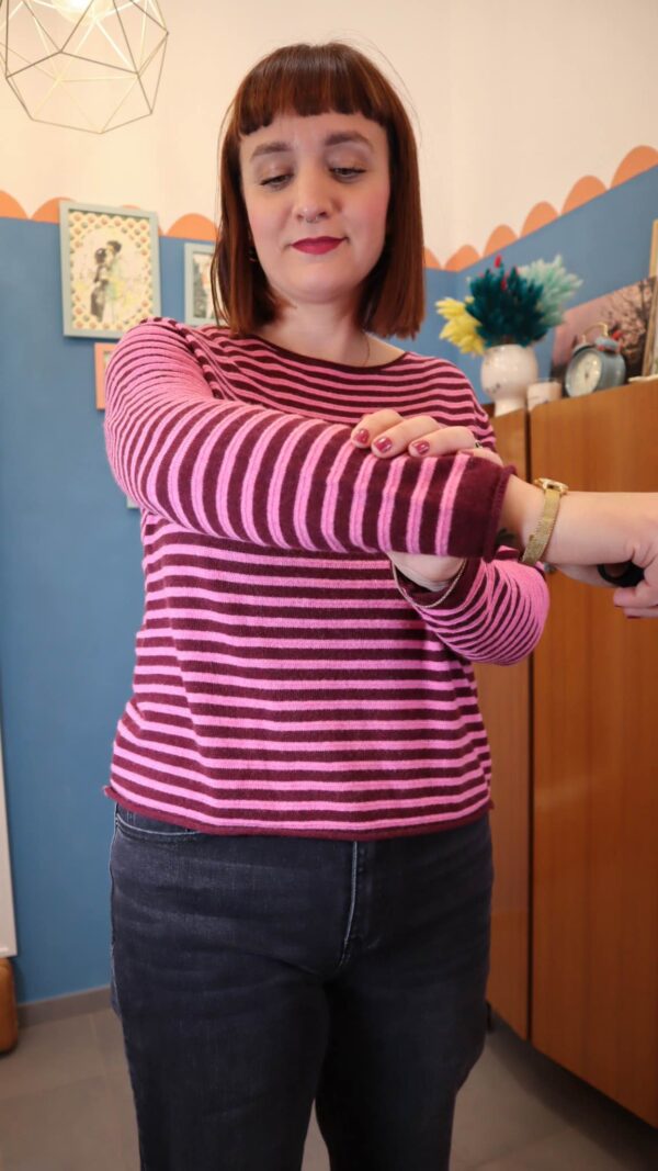 Maglione SOFI BORDÓ/ROSA