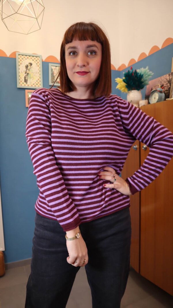 Maglione SOFI BORDÓ/VIOLA
