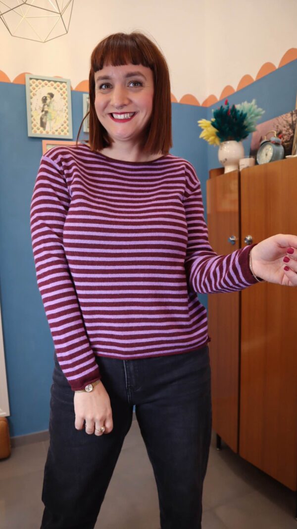 Maglione SOFI BORDÓ/VIOLA