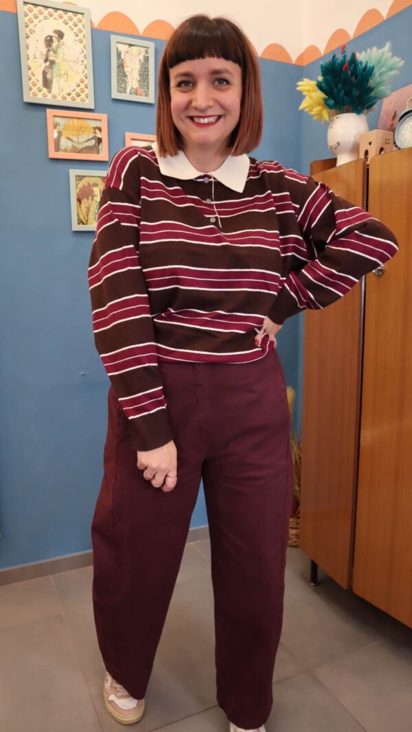 Jeans BALLOON burgundy