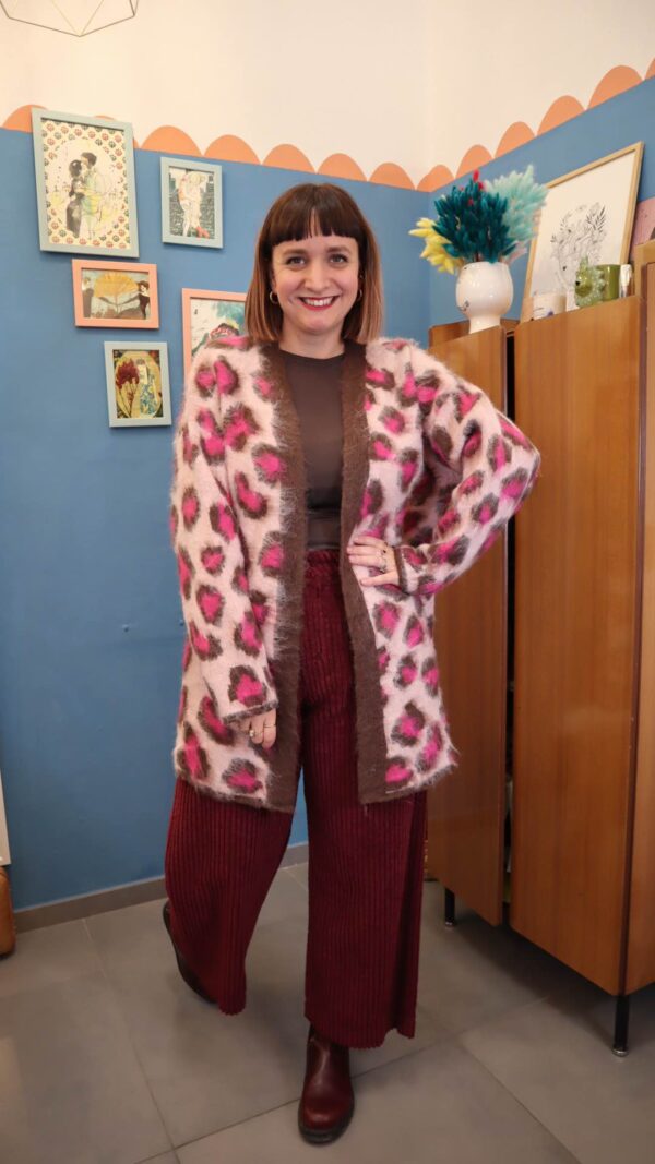Cardigan PINK LEOPARD