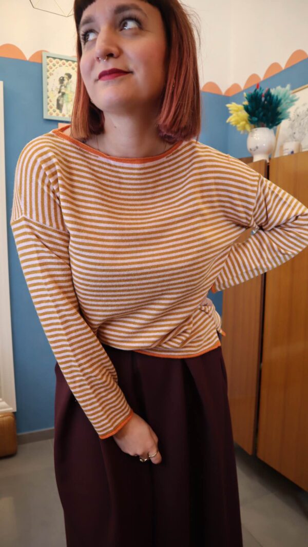 Maglione SALMO ocra/rosa