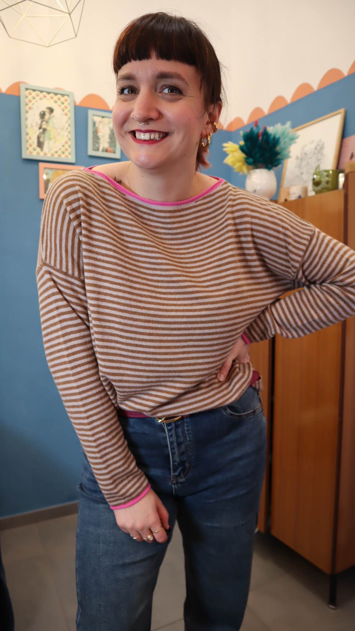 Maglione SALMO tortora/sabbia - immagine 3