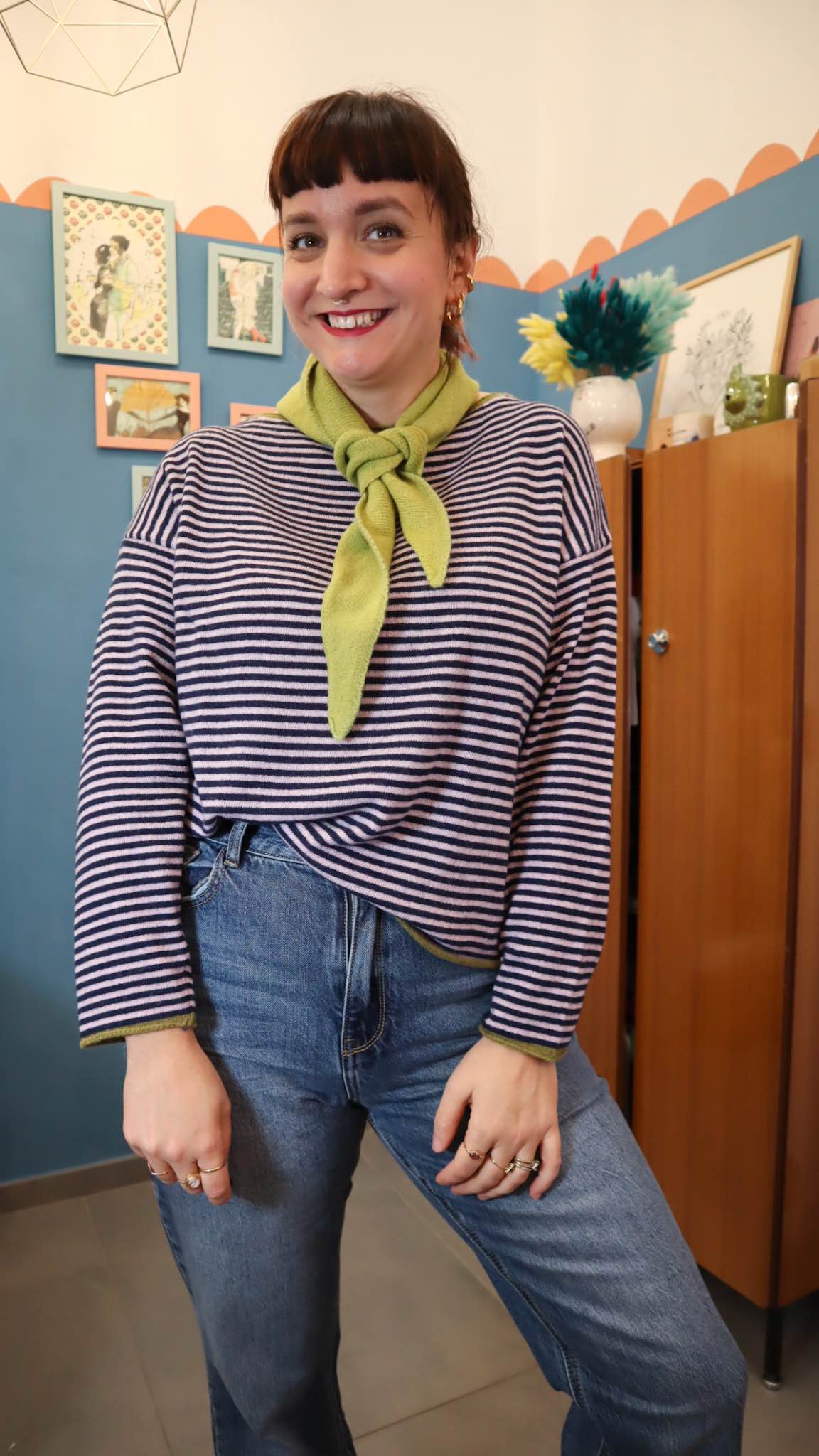 Maglione SALMO blu/rosa - immagine 2