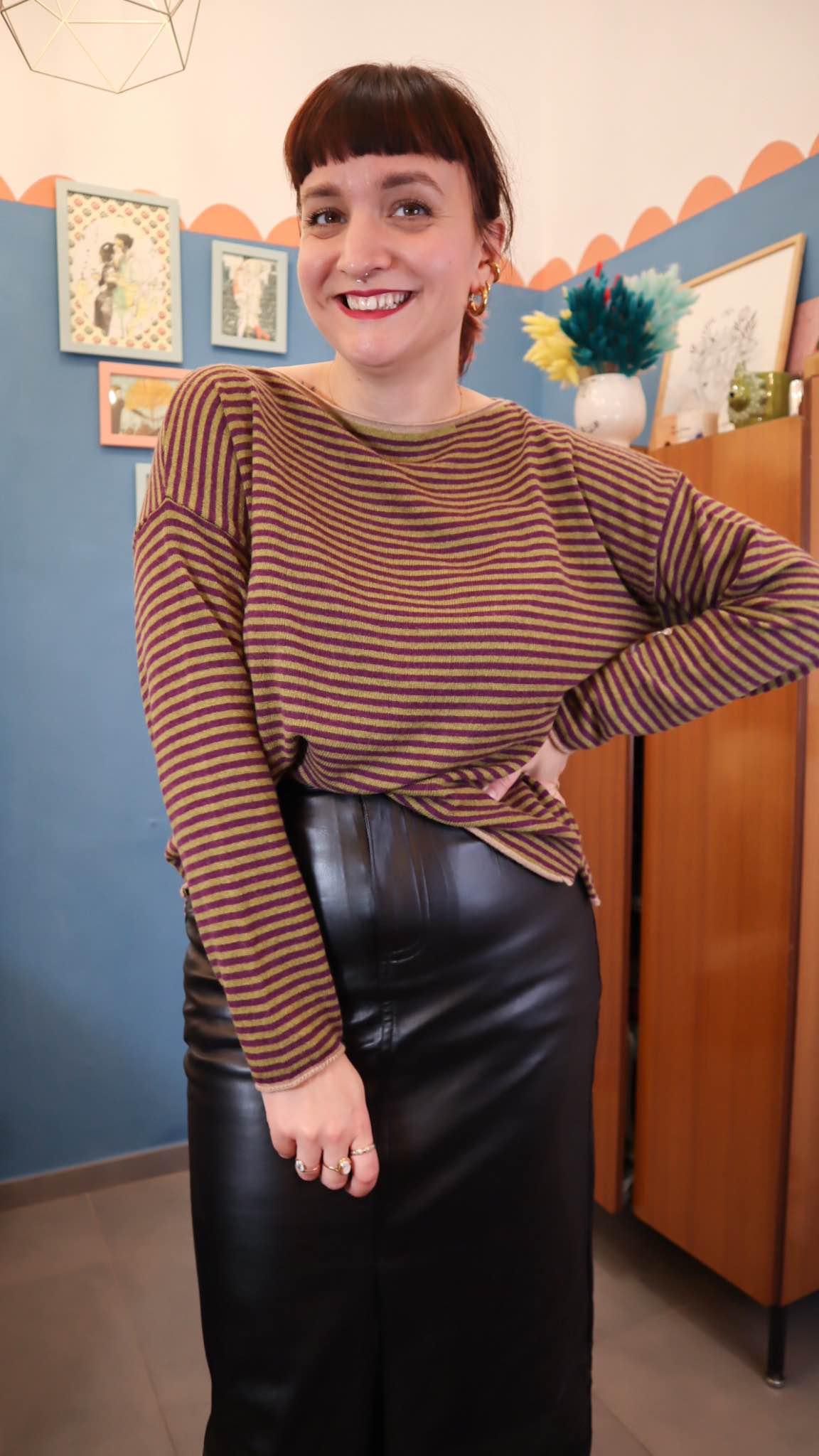 Maglione SALMO viola/fango