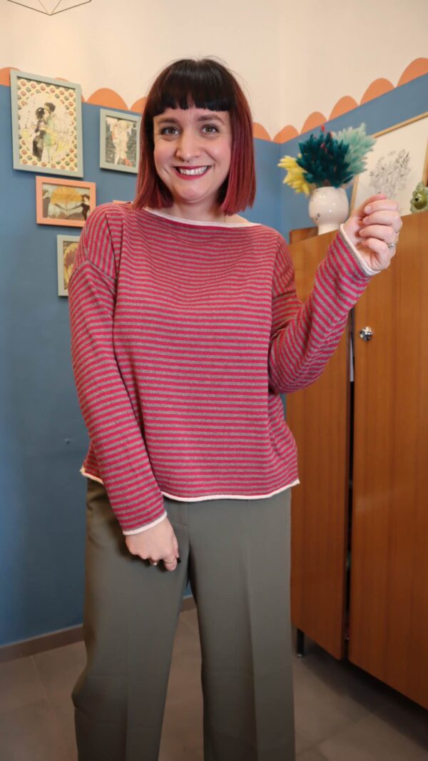 Maglione SALMO cherry/tortora