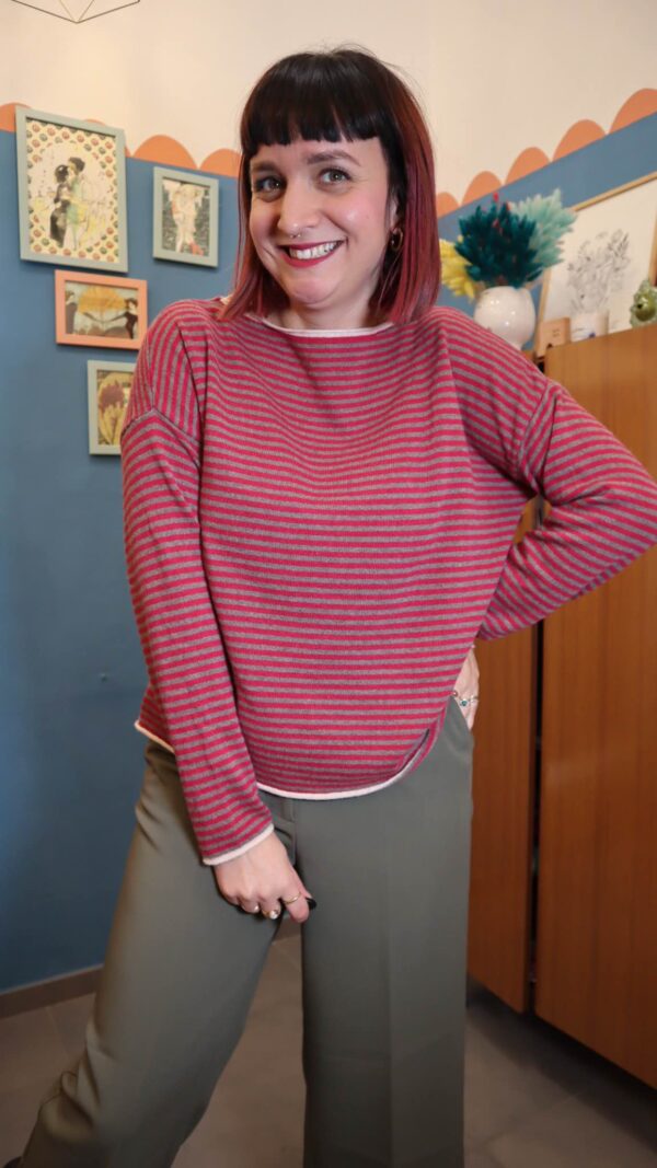 Maglione SALMO cherry/tortora