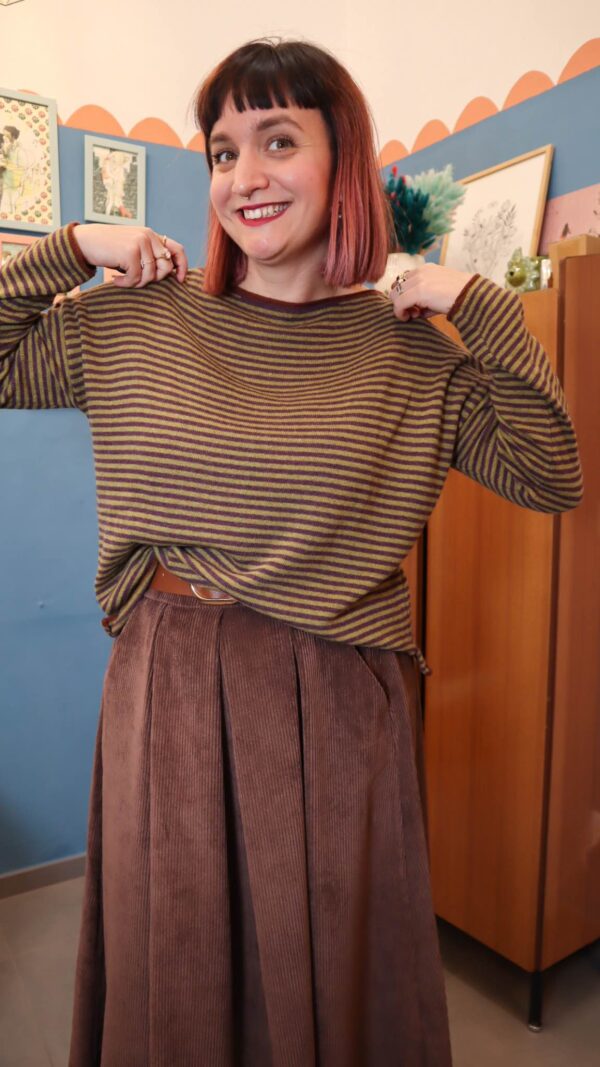 Maglione SALMO viola/verde acido