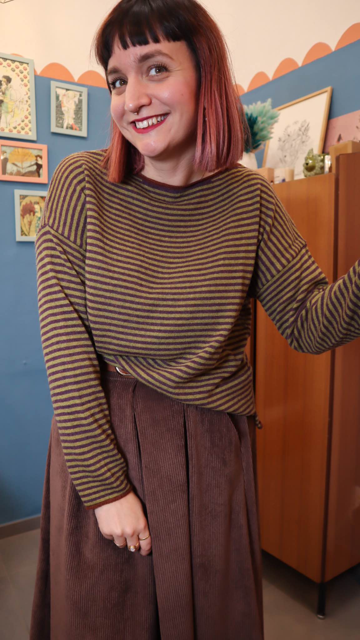 Maglione SALMO viola/verde acido - immagine 2