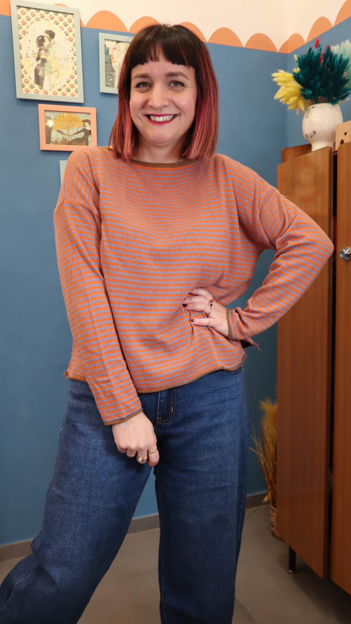 Maglione SALMO zucca/lilla