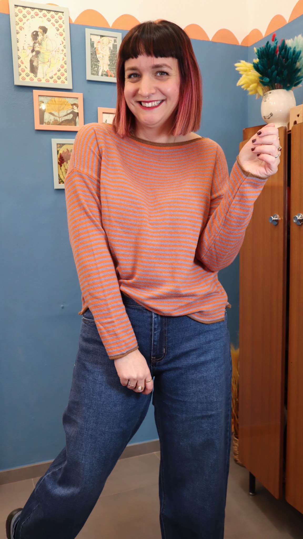 Maglione SALMO zucca/lilla - immagine 3