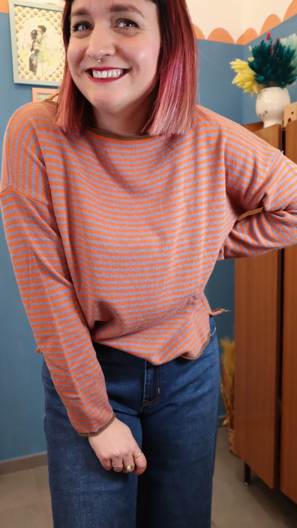 Maglione SALMO zucca/lilla - immagine 2