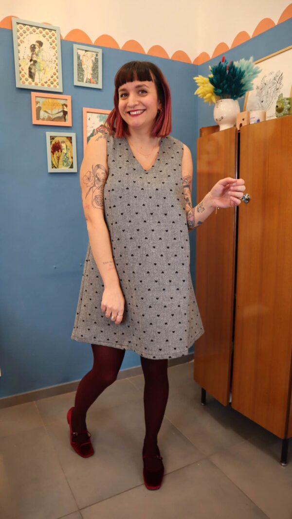 Vestito scamiciato CUORI