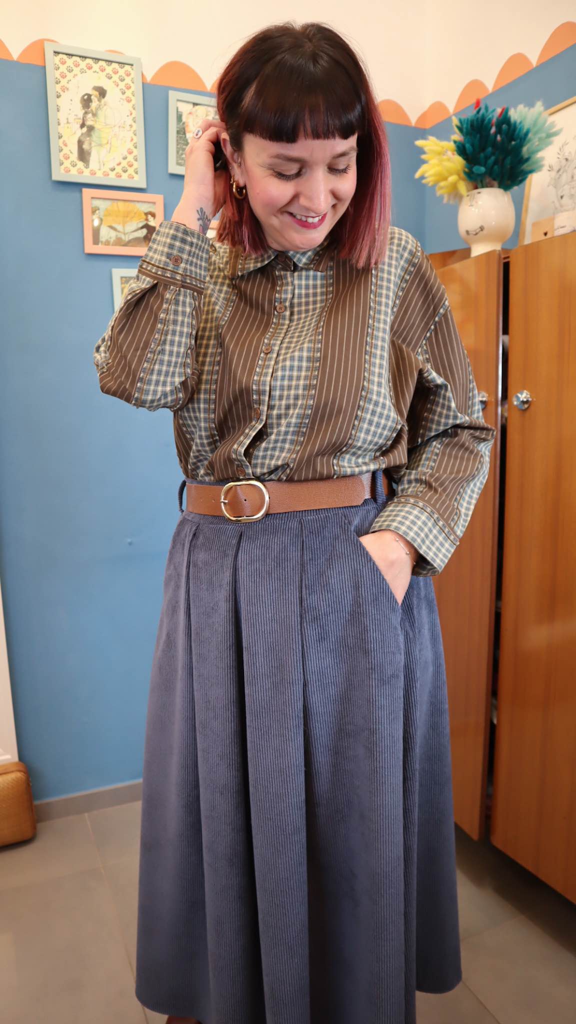 Gonna VELLUTO POLVERE