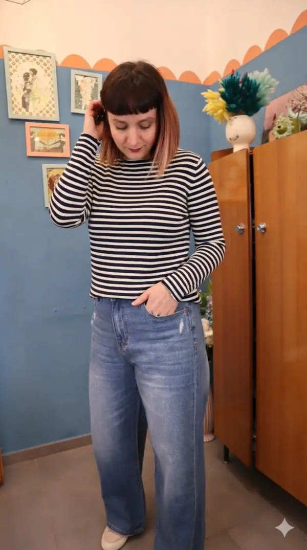 Maglione SILVI blu/white