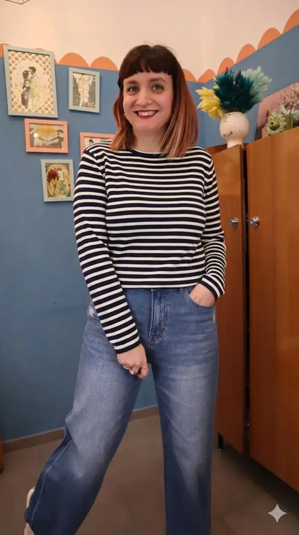 Maglione SILVI blu/white