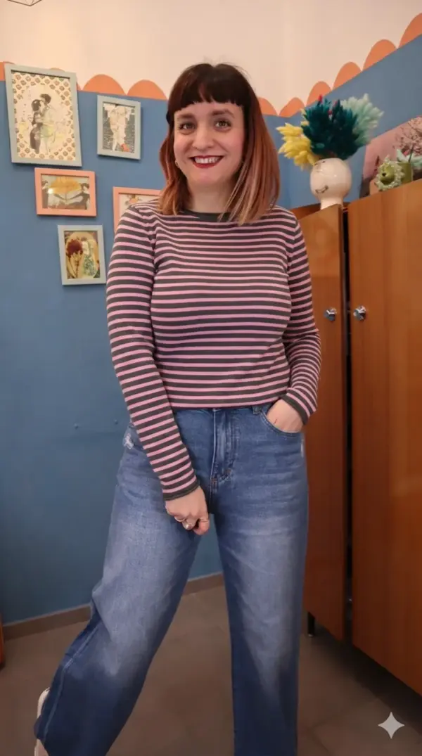 Maglione SILVI PINK/GREEN